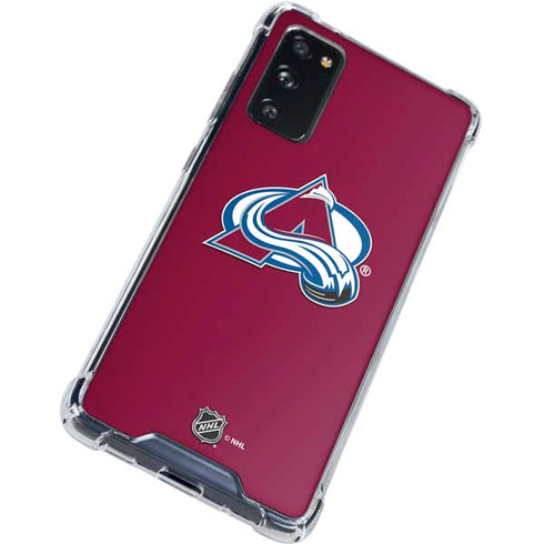 NHL Colorado Avalanche Solid Background Galaxy S20 FE Clear Case